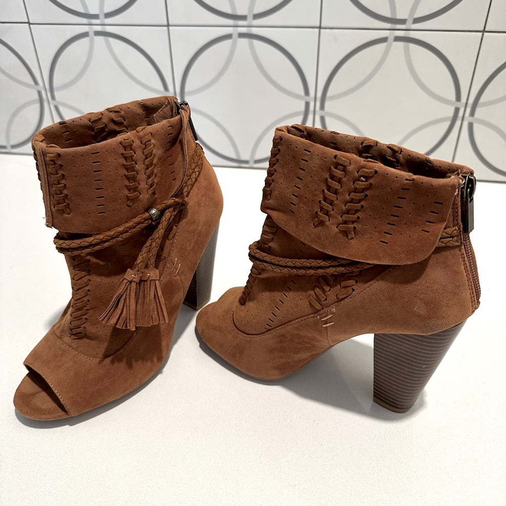 Bamboo Open Toe Booties